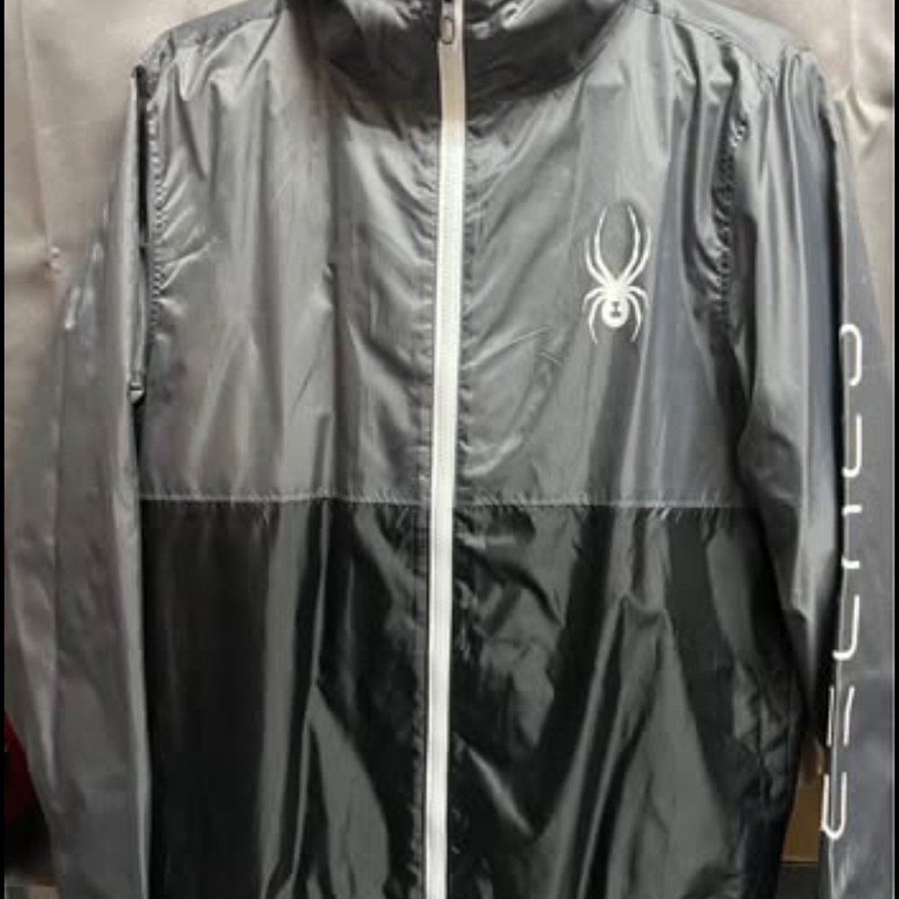 Spyder Men's Black and Gray Jacket